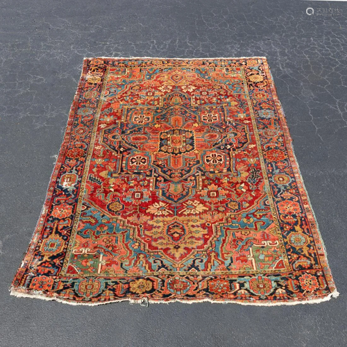 LARGE ANTIQUE HERIZ CARPET