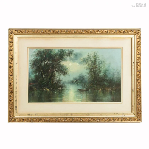 WILLIAM HENRY CHANDLER, LANDSCAPE PASTEL, FRAMED