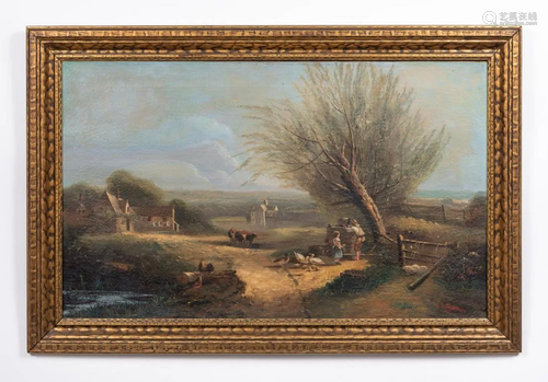 S. DELAVEAU SIGNED, RURAL LANDSCAPE, 1836