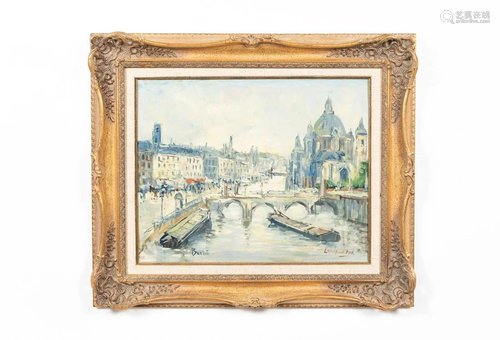 LOUIS VAN DER POL, BERLIN, OIL ON BOARD, FRAMED