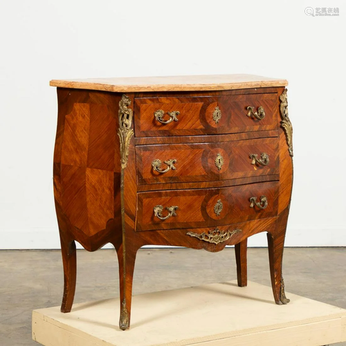 Louis XV Style Three-Drawer Parquetry Commode