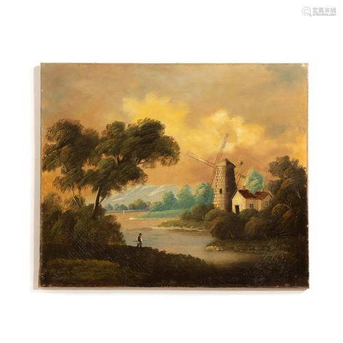 CONTINENTAL SCHOOL, DUTCH WINDMILL LANDSCAPE