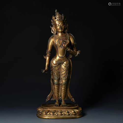 Bronze and gold Buddha statues in Ming Dynasty