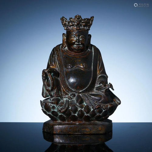 Bronze Maitreya Buddha statue in Ming Dynasty