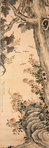 Draw insect pictures under the trees in Qian Songyan