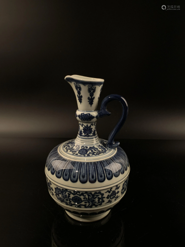 Chinese Blue and White Porcelain Pitcher