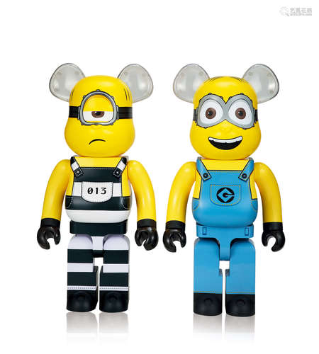 Be@rbrick 小黄人 DAVE 戴夫 1000% & MEL 梅尔 1000%