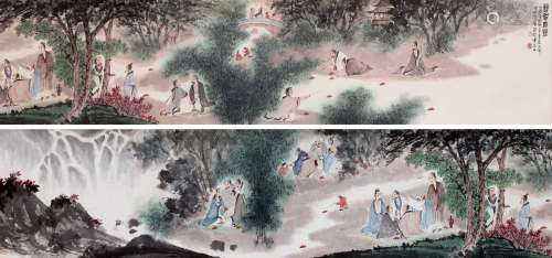 A Chinese JinXian Painting, Fu Bao Shi Mark