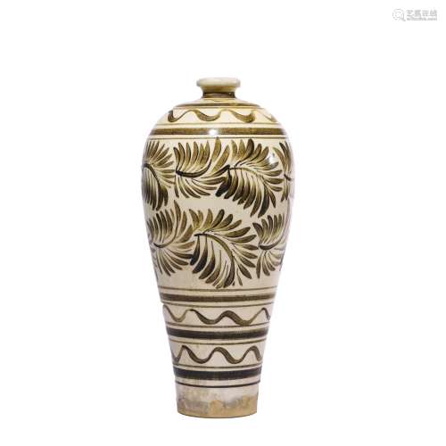 A Cizhou Kiln Painted Meiping Vase