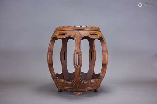 A Chinese Huali wood stool