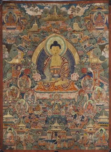 A Thangka Panel Of Amitayus