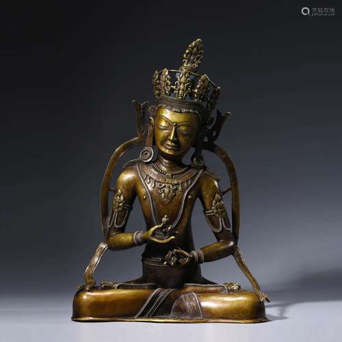 A Gilt Bronze Statue Of Vajrasattva