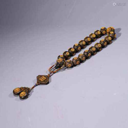 A Piece Of 18 Sandalwood Beads Hand String