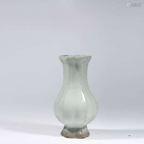 A Longquan Kiln Melon-Shaped Vase