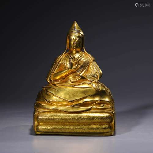 A Gilt Bronze Statue Of Dalai Lama