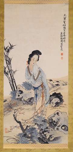 A Chinese Figure Painting, Xu Cao Mark