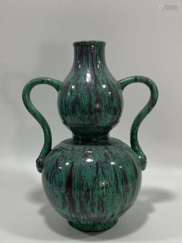 Qing Dynasty Yongzheng Period Made Mark, Lujun Glaze Gourd P...