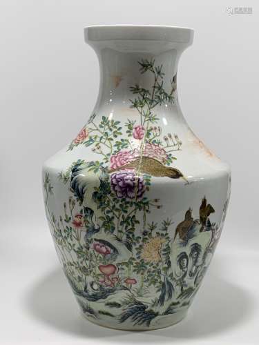 Qing Dynasty Qianlong Period Made Mark, Famille Rose Flower ...