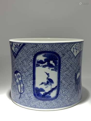 Qing Dynasty Kangxi Period, Cheng Hua Period Style Brush Pot...