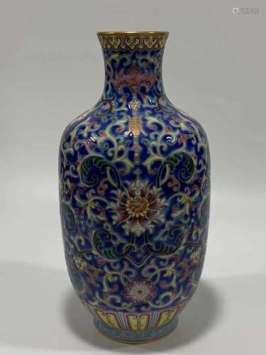 Qing Dynasty Yongzheng Period Made Mark, Blue Glaze Famille ...