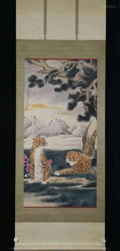 Ma Jin Inscription, Leopard Painting