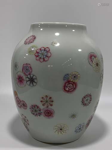 Qing Dynasty Yongzheng Period Made Mark, Famille Rose Flower...