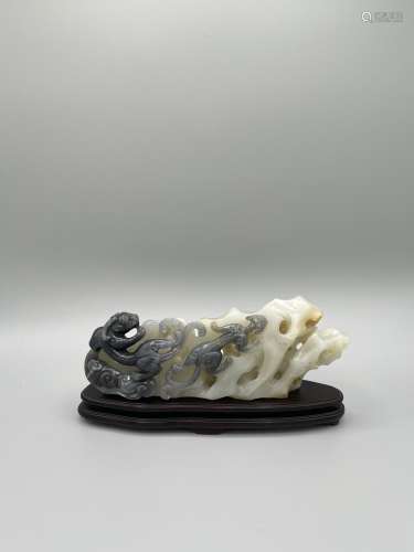 A Carved Jade Brush Rest