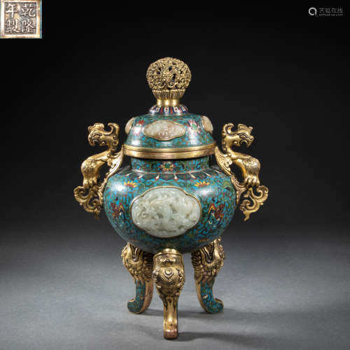 CHINESE INCENSE BURNER, QING DYNASTY
