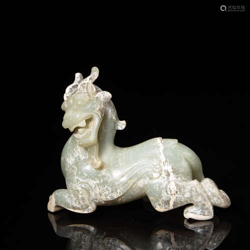 CHINESE HETIAN JADE BEAST, HAN DYNASTY