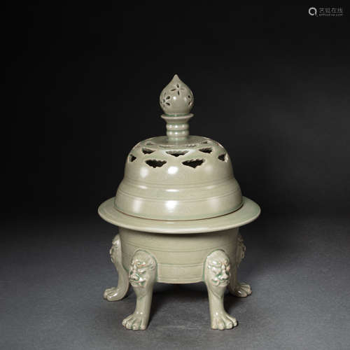 CHINESE YUE WARE INCENSE BURNER, TANG DYNASTY