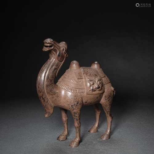 CHINESE STERLING SILVER CAMEL, TANG DYNASTY