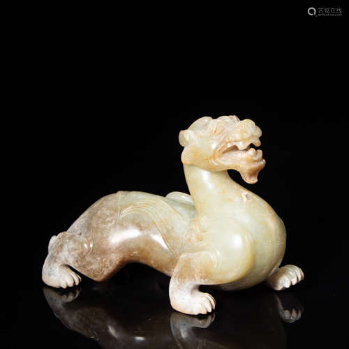 CHINESE HETIAN JADE BEAST, HAN DYNASTY