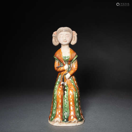 CHINESE TRI-COLORED FIGURE, TANG DYNASTY