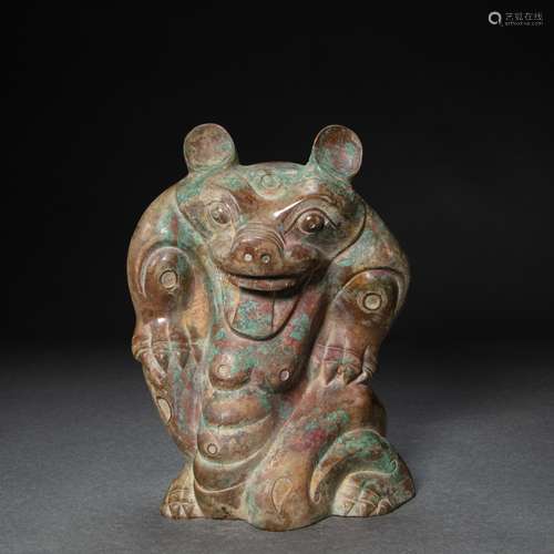 CHINESE BRONZE BEAR, HAN DYNASTY