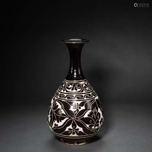 CHINESE CIZHOU WARE SPRING BOTTLE, SONG DYNASTY