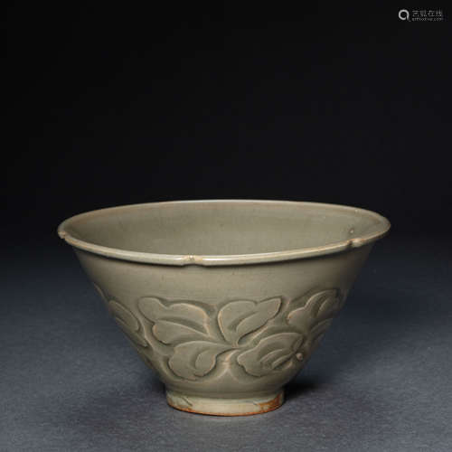 CHINESE YAOZHOU WARE BAMBOO BOWL, SONG DYNASTY