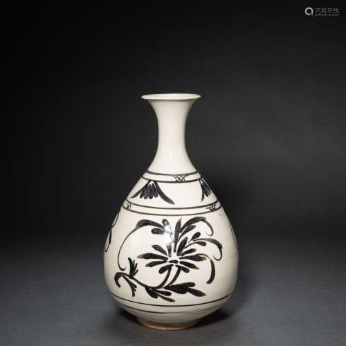 CHINESE CIZHOU WARE SPRING BOTTLE, SONG DYNASTY