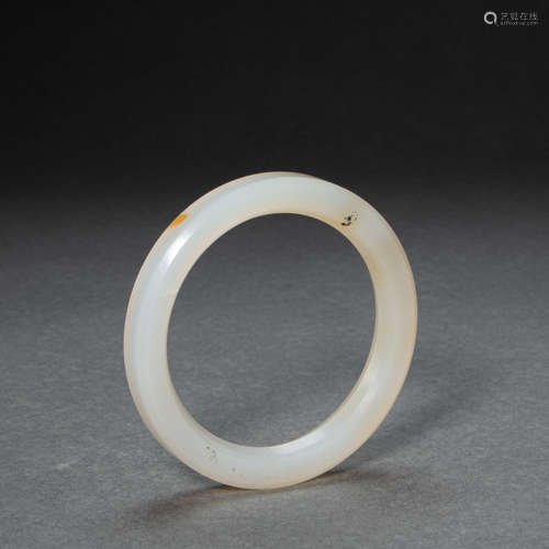 CHINESE AGATE RING, WARRING STATES PERIOD