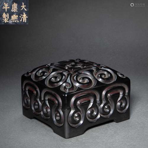 CHINESE LACQUERWARE BOX, QING DYNASTY