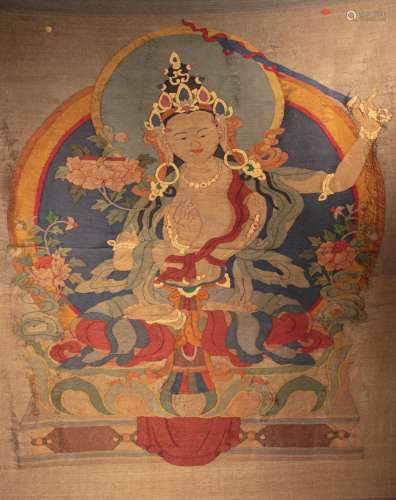 TIBET STATUE OF MANJUSRI BODHISATTVA, QING DYNASTY, CHINA