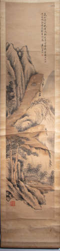 CHINESE LANDSCAPE CALLIGRAPHY AND PAINTING