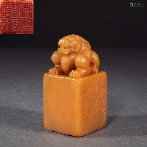 CHINESE SHOUSHAN STONE SEAL, QING DYNASTY