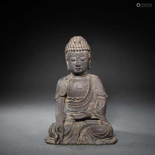 CHINESE BRONZE BUDDHA STATUE OF SAKYAMUNI, MING DYNASTY