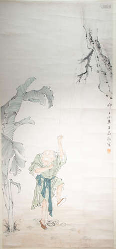 CHINESE CALLIGRAPHY AND PAINTING BY WANG SU, QING DYNASTY