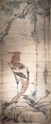 CHINESE CALLIGRAPHY AND PAINTING BY WANG LI , QING DYNASTY