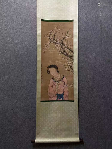 Qing Dynasty, Fei Danxu Inscription, Lady Under Peach Tree, ...