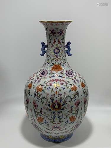 Qing Emperor Jiaqing Period Mark, Famille Rose Glaze Porcela...