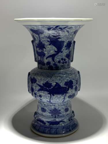 Ming Emperor Wanli Emperor Period Mark, Blue and White Glaze...