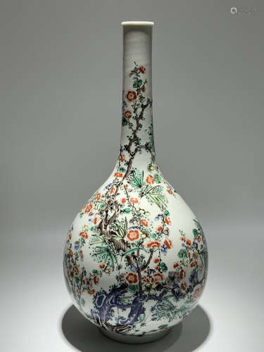 Mid Qing Dynasty, Five Color Pine Bamboo and Plum Porcelain ...