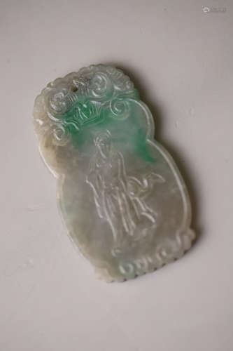 A Character Jadeite Pendant